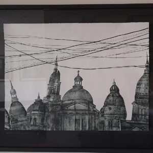 Mi Buenos Aires Querido Punta seca sobre tetrapack 90 x 70 2024